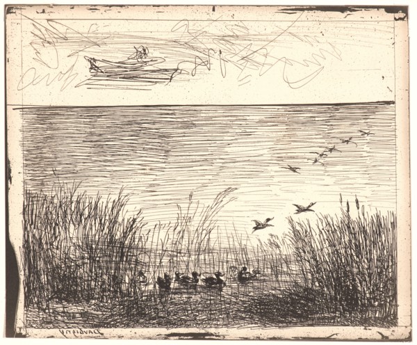 Charles FranÃ§ois Daubigny (French, 1817 - 1878). Le Marais aux Canards, 1862. From Quarante
