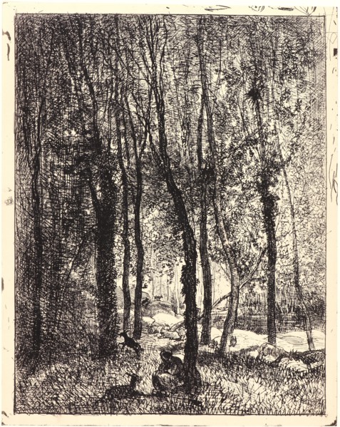 Charles FranÃ§ois Daubigny (French, 1817 - 1878). La Gardeuse de ChÃ¨vres, 1862. From Quarante