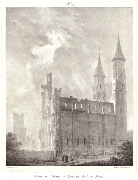 Louis Jacques Mandé Daguerre (French, 1787 - 1851). Ruines de l'Abbaye de JumiÃ¨ge, 19th century.