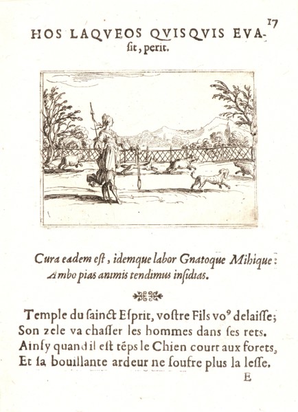 Jacques Callot (French, 1592 - 1635). La Chasseresse, 17th century. From The Life of the Virgin in