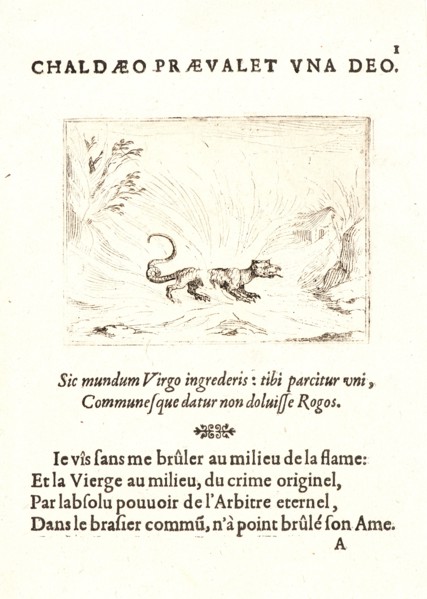 Jacques Callot (French, 1592 - 1635). Salamandre Marchant dans les Flammes, 17th century. From The