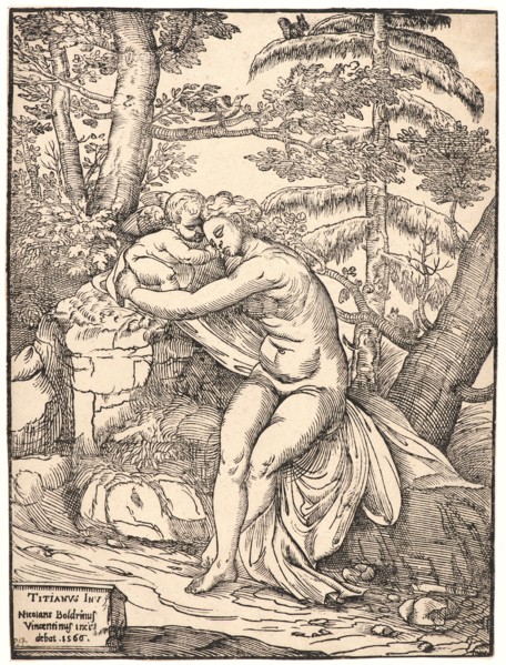 NicolÃ² Boldrini (Italian, born ca. 1500) after Titian (Italian (Venetian), ca. 1488 - 1576). Venus