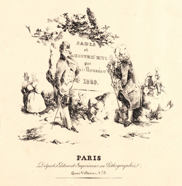 Henry Bonaventure Monnier (French, 1799/1805 - 1877). Frontispiece for The 18th Century and Today