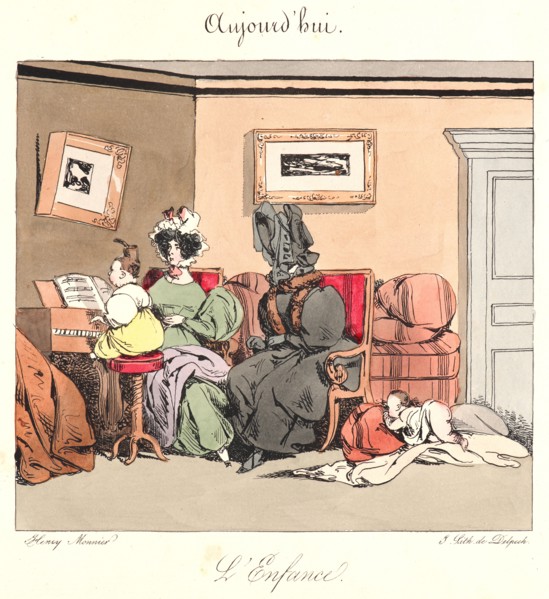 Henry Bonaventure Monnier (French, 1799/1805 - 1877). L'enfance (Aujourd'hui), 1829. From The 18th
