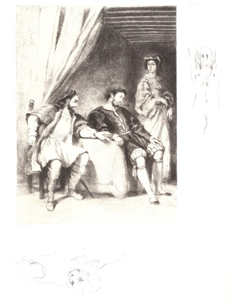 EugÃ¨ne Delacroix (French, 1798 - 1863). Weislingen, Prisoner of Goetz, 19th century. Lithograph on