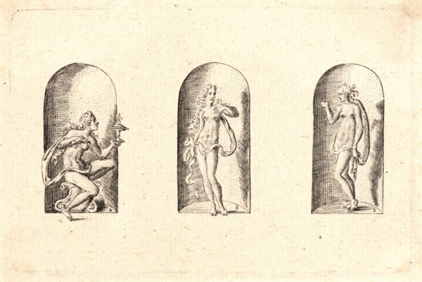 Etienne Delaune (aka Ãâtienne Delaune) (French, ca. 1519 - 1583). Several Gods of Classical