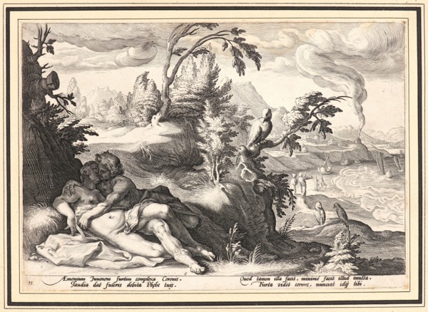 Anonymous after Hendrick Goltzius (Dutch, 1558 - 1617). Apollo and Coronis, ca. 1590. From