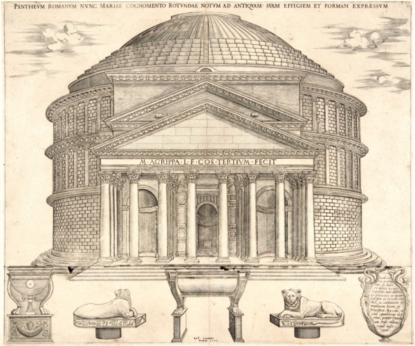 Nicolas Béatrizet (French, born 1507 or 1515, died ca. 1565). Pantheum Romanum..., 1549. Engraving.