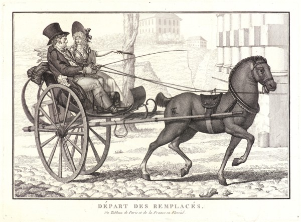 Anonymous. Departure of the Replaced (Départ des Remplacés), ca. 1805. Etching on laid paper.