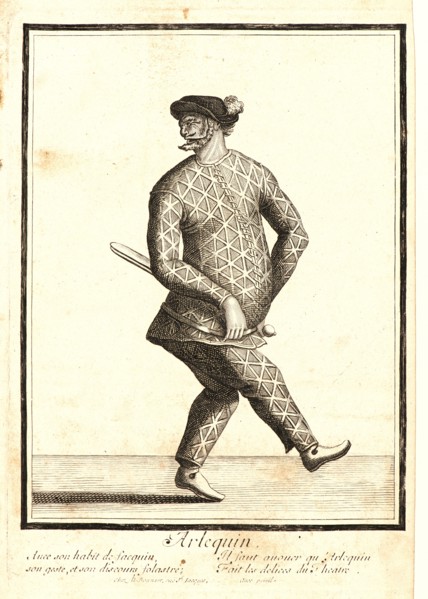 Nicolas Bonnart (French, 1636 - 1718). L'Arlequin, ca. 1680-1690. From Five Characters from the
