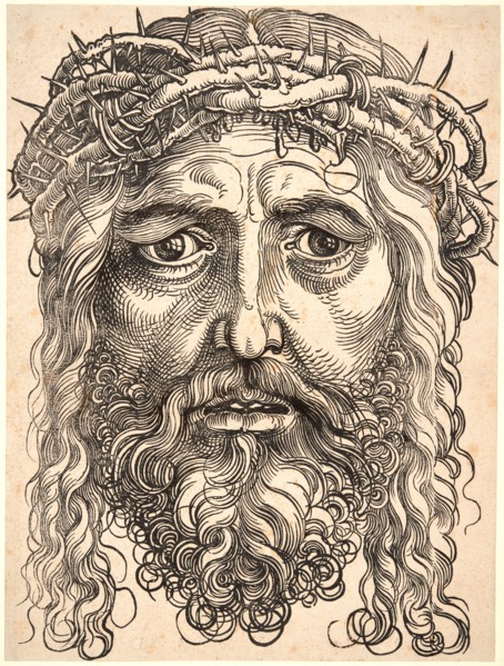 Hans Sebald Beham (German, 1500-1550). The Head of Christ Crowned with Thorns, ca. 1520-1530.
