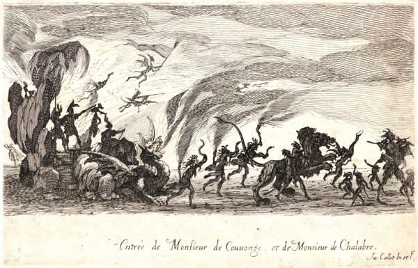 Jacques Callot (French, 1592 - 1635). Entree de MM. de Couvonge et de Chalabre, 17th century. From