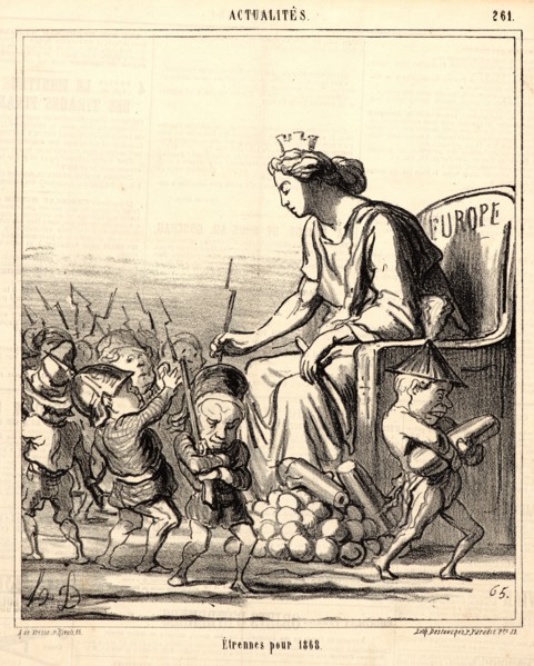 Honoré Daumier (French, 1808 - 1879). Etrennes Pour 1868, 1867. Lithograph on newsprint paper.