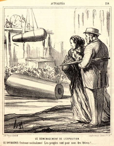 Honoré Daumier (French, 1808 - 1879). Le Demenagement de L'Exposition, 1867. Lithograph on