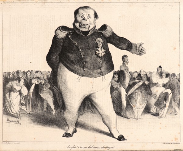 Honoré Daumier (French, 1808 - 1879). Au fait! C'est un bal assez distingue., 1833. Lithograph on