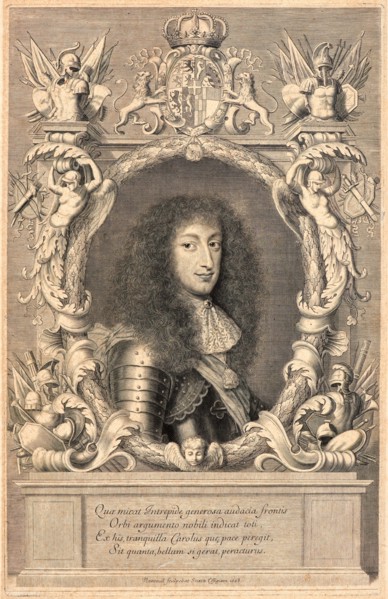 Robert Nanteuil (French, 1623 - 1678). Portrait of Charles-Emanuel, Due de Savoie, 1668. Engraving.