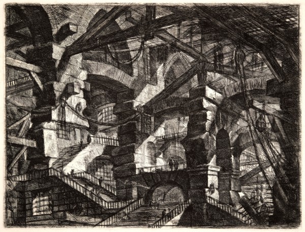 Giovanni Battista Piranesi (Italian, 1720 - 1778). The Gothic Arch, 1761. From Carceri d'Invenzione