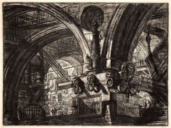 Giovanni Battista Piranesi (Italian, 1720 - 1778). The Pier with a Lamp, 1761. From Carceri