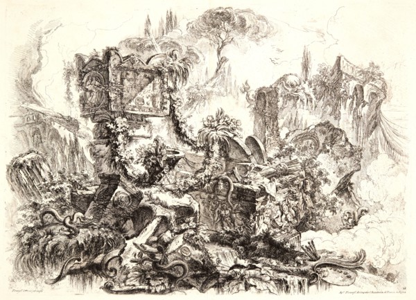 Giovanni Battista Piranesi (Italian, 1720 - 1778). The Tomb of Nero, ca. 1745. From Grotteschi.
