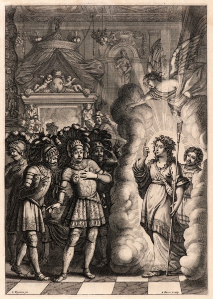 Abraham Bosse (French, 1602-1676) after Claude Vignon (French, 1593 - 1670). Joan of Arc Presented