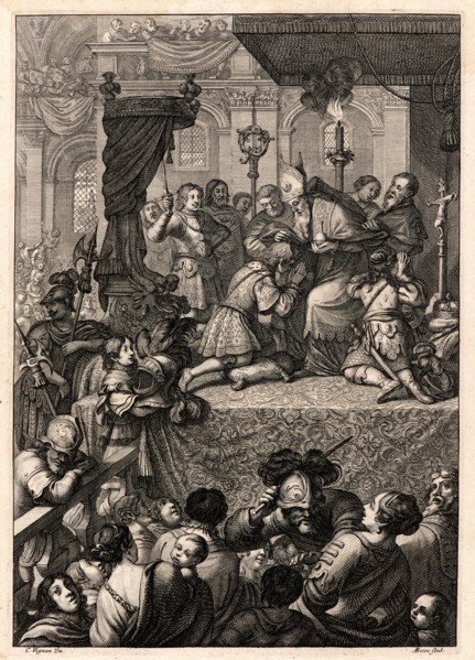 Abraham Bosse (French, 1602-1676) after Claude Vignon (French, 1593 - 1670). Coronation of Charles