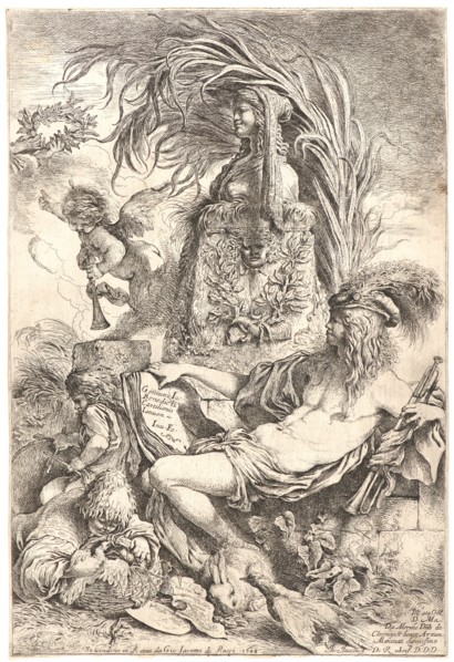 Giovanni Benedetto Castiglione (Italian, 1609 - 1664). The Genius of Castiglione, ca. 1648. Etching