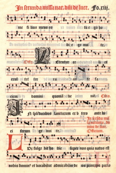 Anonymous (French). Leaf from a French Psalter, 1551. Woodcut printed on two sides in red and black