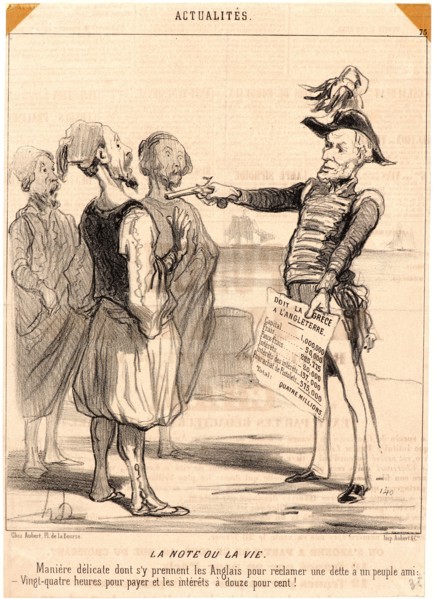 Honoré Daumier (French, 1808 - 1879). La Note ou la Vie, 1850. From Actualités. Lithograph on wove