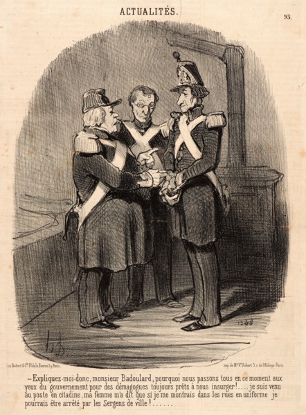 Honoré Daumier (French, 1808 - 1879). Expliquez-moi-donc, monsieur Badoulard..., 1851. From