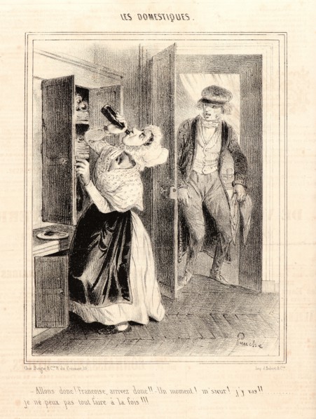 Anonymous (French). Allons donc! Francoise, arrivez donc!!..., ca. 1840-1850. From Les Domestiques.