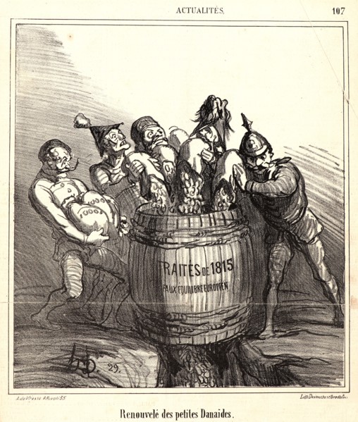 Honoré Daumier (French, 1808 - 1879). Renouvelé des petites DanaiÂ¨des, 1866. From Actualités.