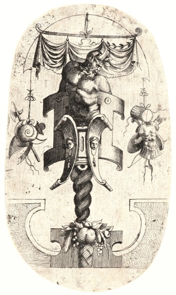 Jean Mignon (French, active 1537â€ì1552). Satyr Leaning to the Right, ca. 1543- 1545. From Termes.