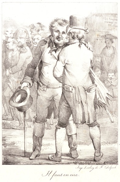 Nicolas Toussaint Charlet (French, 1792 - 1845). Il Faut en Rire, ca. 1830. Lithograph on wove