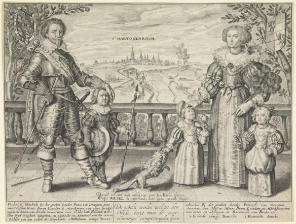 Family Portrait of Frederik Hendrik, Amalia and their children William II, Henriette and Louise