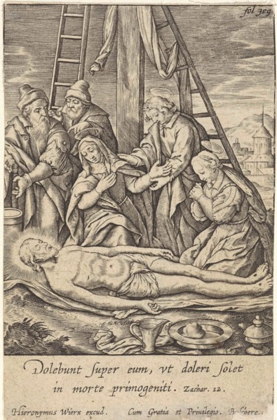 Lamentation of Christ, Hieronymus Wierix, 1563 - before 1619