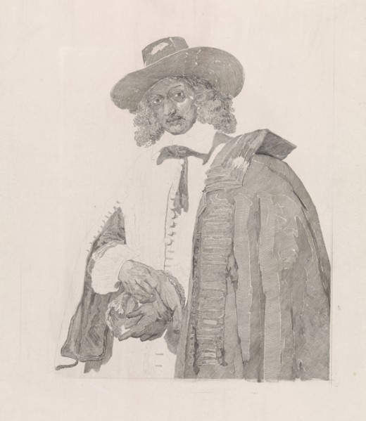 Portrait of Jan Six, Johann Wilhelm Kaiser (I), Rembrandt Harmensz. van Rijn, 1823 - 1900