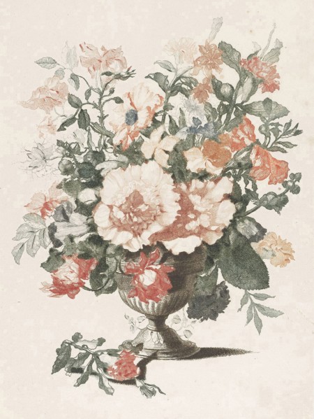 Stone vase with flowers, Anonymous, Jean Baptiste Monnoyer, Johan Teyler, 1688 - 1698