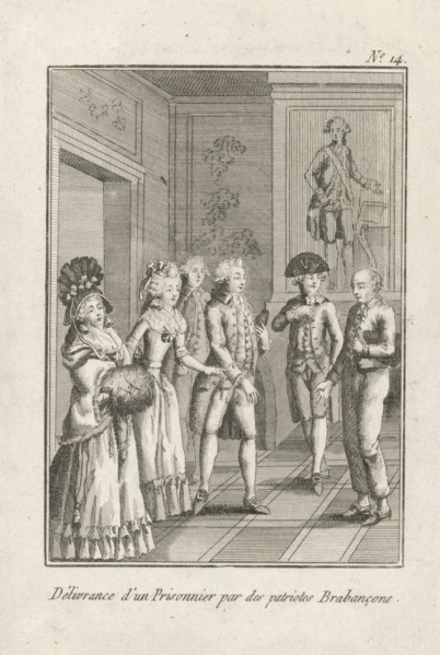 Liberation of a prisoner by the Brabant patriots, Anonymous, 1787 - 1790