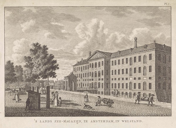 s Lands Zeemagazijn in Amsterdam, before the 1791 fire, The Netherlands, Anonymous, Jan Bulthuis,