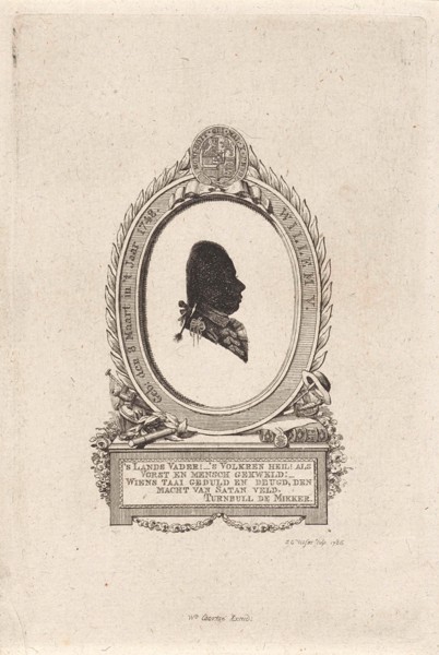 Portrait of Willem V, prins van Oranje-Nassau. Jan Gerritsz. Visser, Willem Coertse, 1786