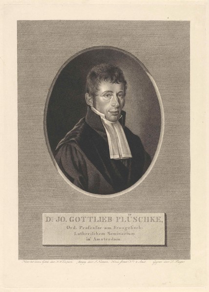 Portrait of Johann Gottlieb Pluschke, Dirk Sluyter, Jan F. Numan, 1812 - 1825