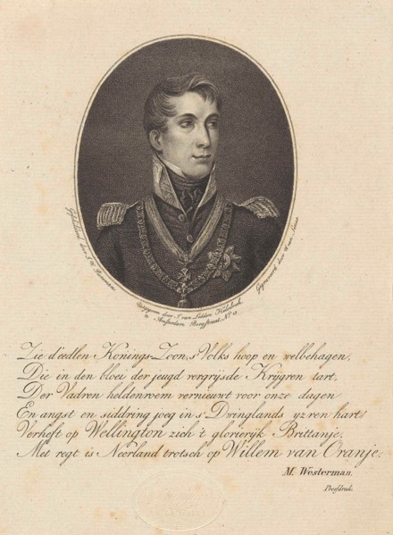 Portrait of William II (king of the Netherlands), Willem van Senus, Marten Westerman, J. van Ledden