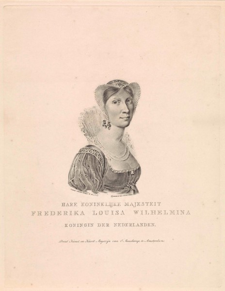 Portrait of Wilhelmina Frederica Louisa (Queen of the Netherlands), Willem van Senus, Evert