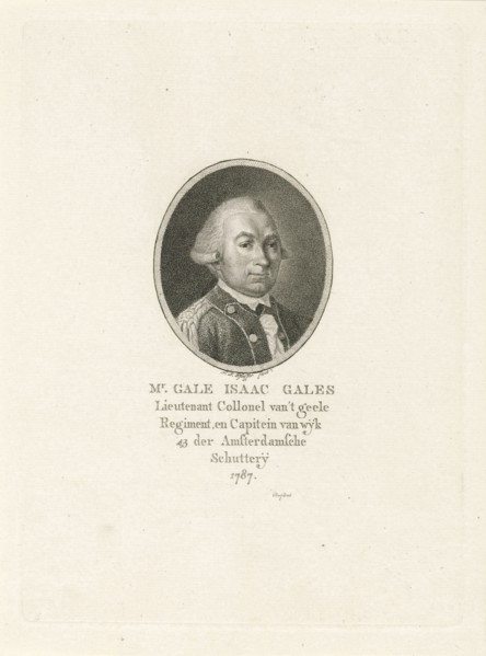 Portrait of Isaac Gale Gales, FranÃ§ois Joseph Pfeiffer (I), 1787