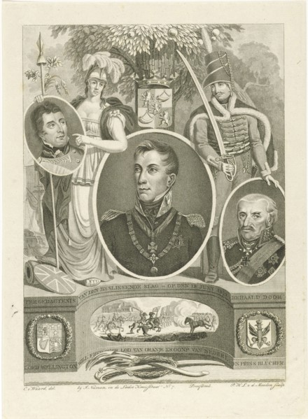 Portrait of Prince William Frederick George Lodewijk to commemorate the Battle of Waterloo,