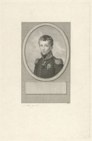 Portrait of Frederick, Prince of the Netherlands, Jacob Ernst Marcus, Charles Howard Hodges, 1816