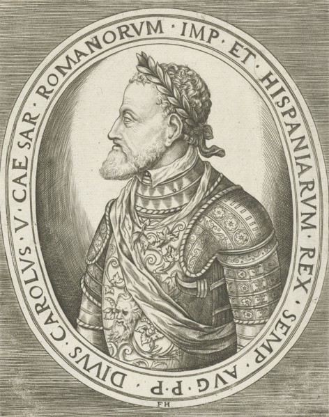 Portrait of Charles V of Habsburg, Frans Huys, Hieronymus Cock, 1546 - 1562