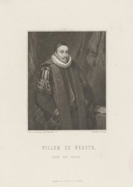 Portrait of William I, Prince of Orange, Johannes Philippus Lange, Koenraad Fuhri, 1837-1855