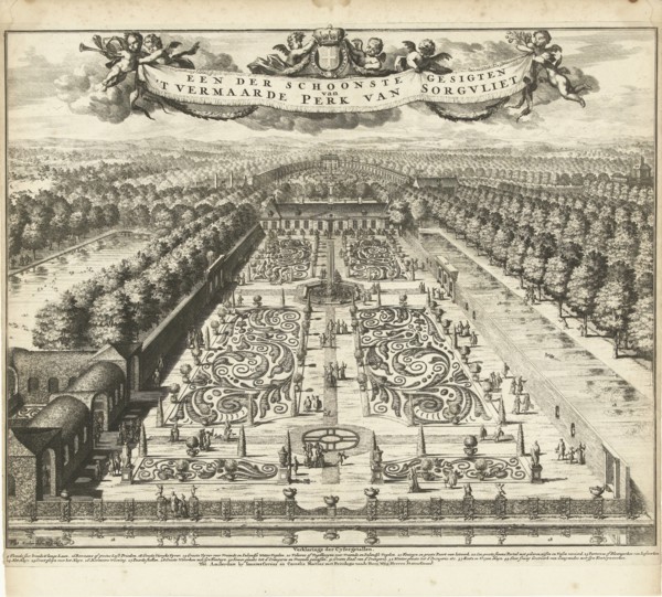 Parterre Garden at Zorgvliet, Johannes Jacobsz van den Aveele, Johannes Covens and Cornelis