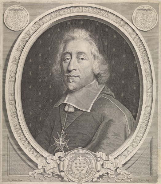 Portrait of the Paris archbishop Hardouin de Péréfixe de Beaumont, Pieter van Schuppen, 1667